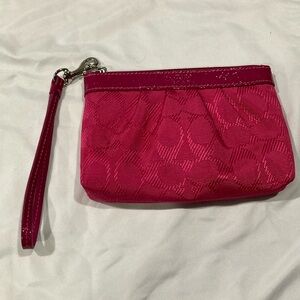 Fuchsia Pink New COACH Wristlet